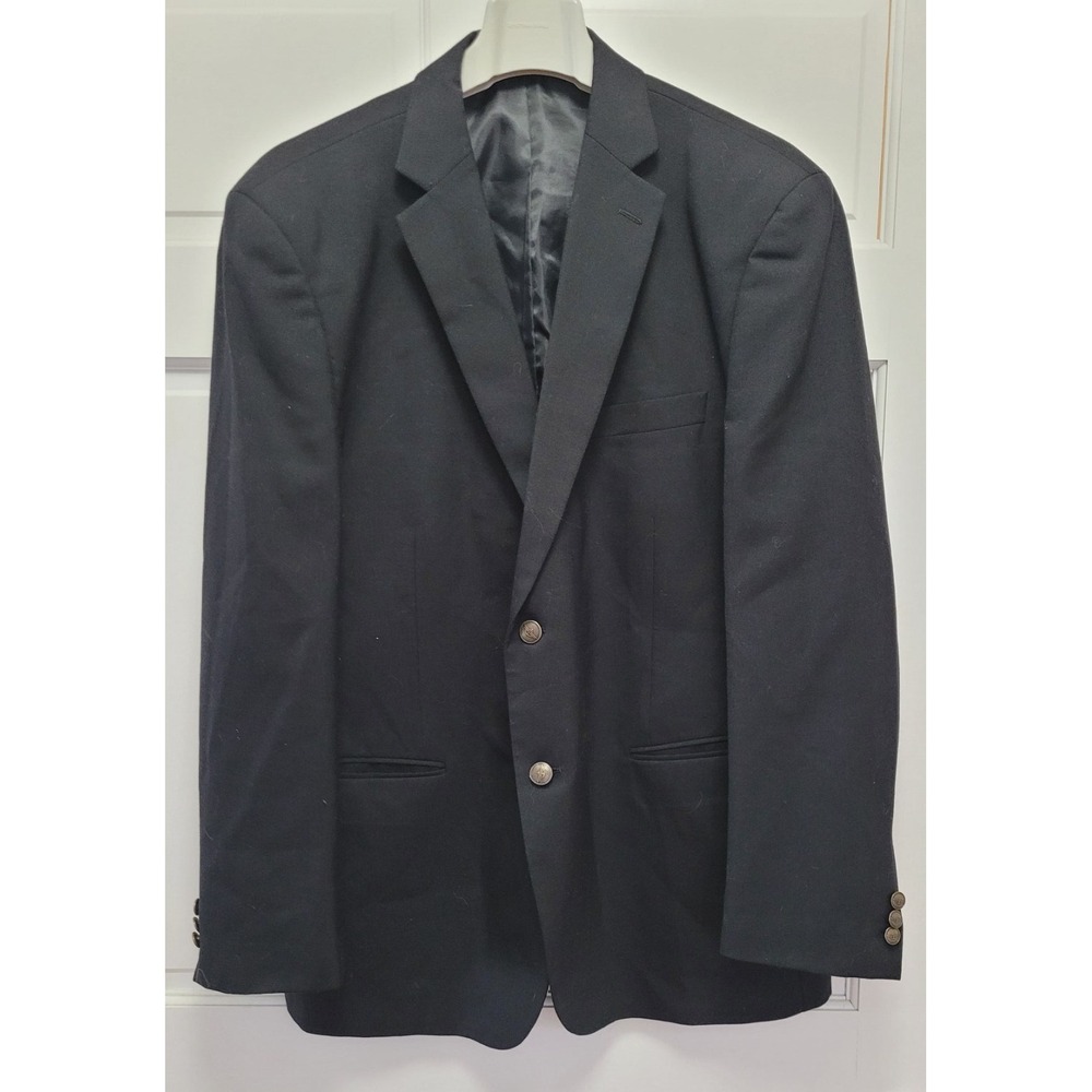 Dockers Men's Wool Blend Sports Coat Jacket Blazer - Black - 46R